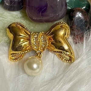 Vintage Puffy Bow Brooch